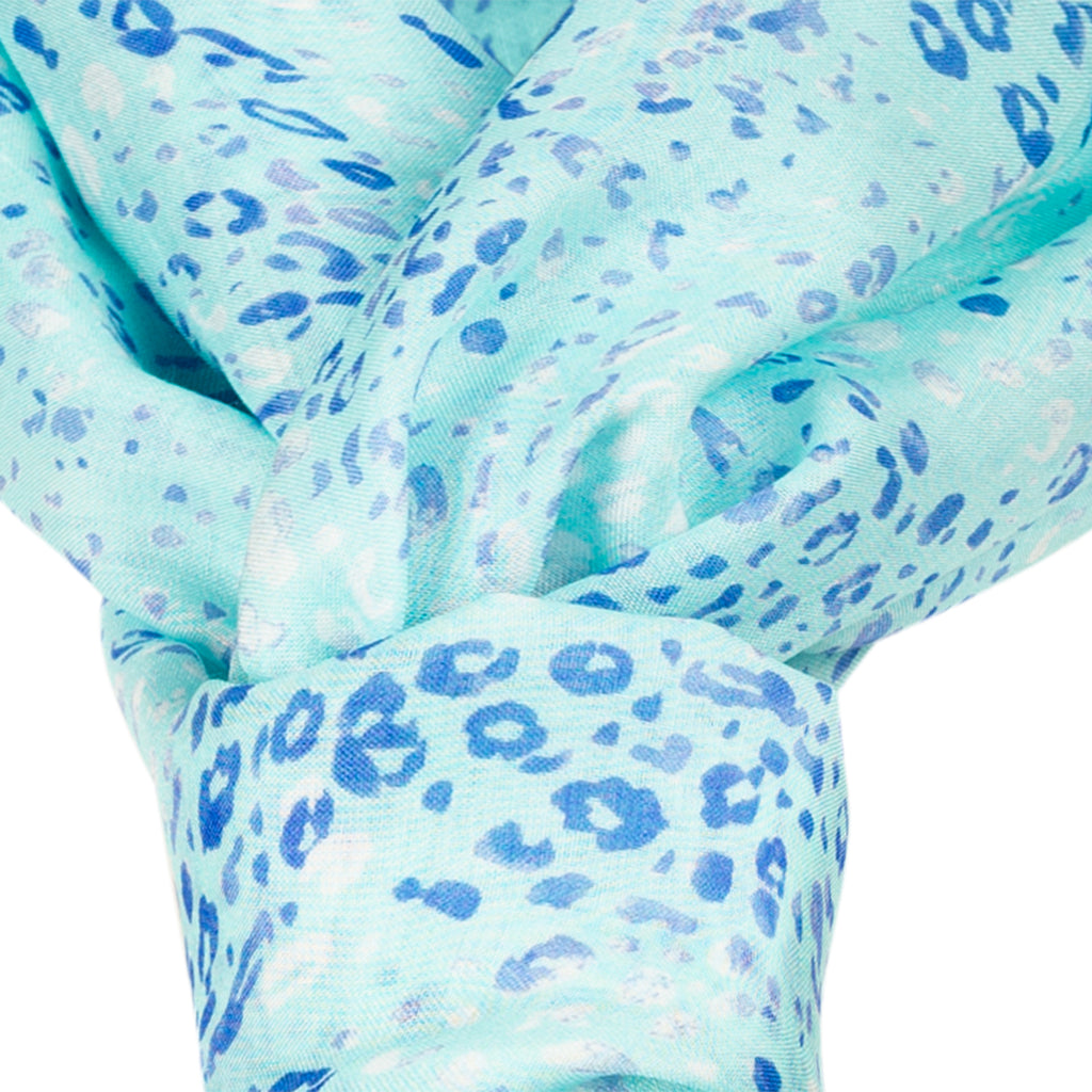 Modal & Silk Scarf in Turquoise Leo
