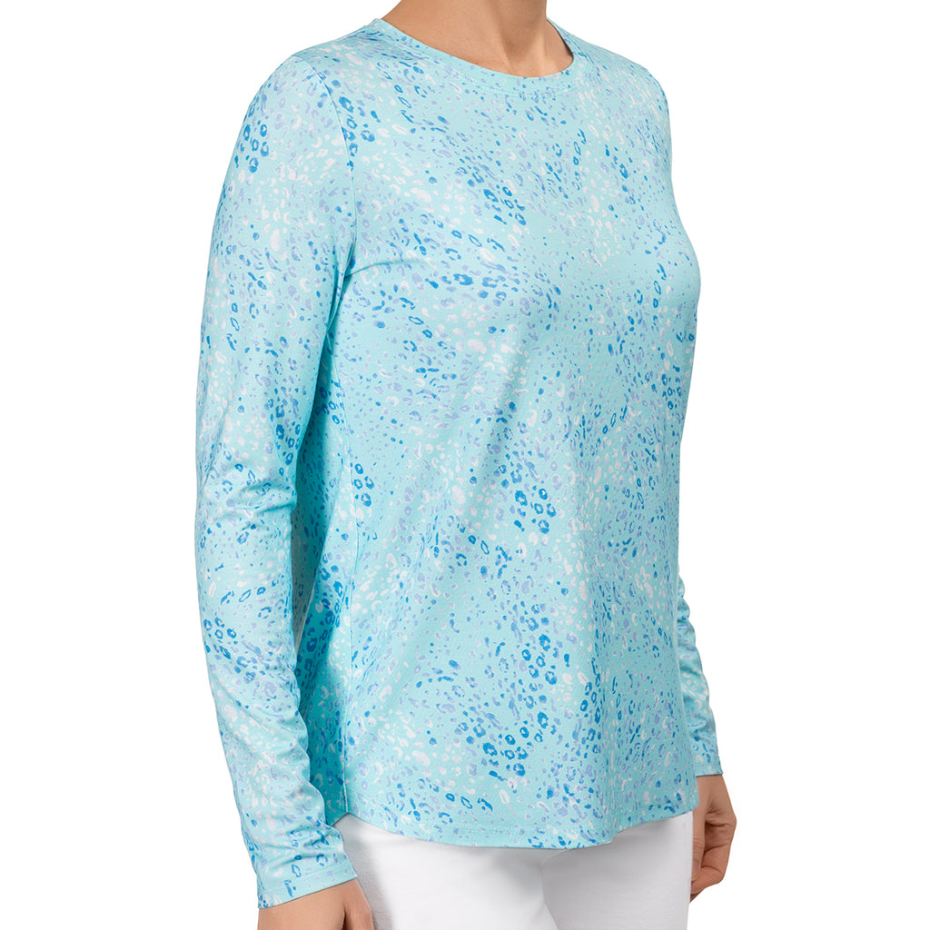 Yoke Relaxed Fit Tee in Turquoise Leo