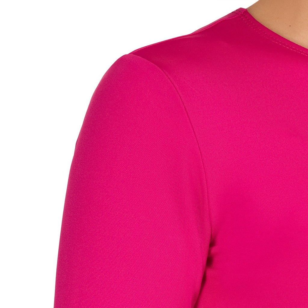 Shaped Knit Tee in Fuxia