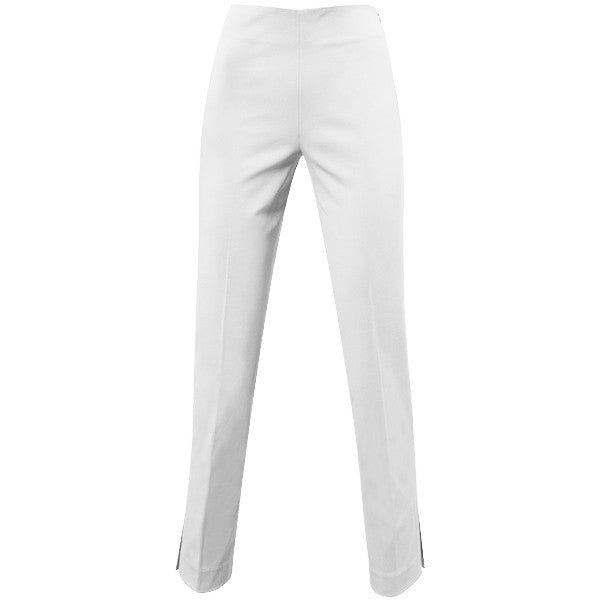 Classic Side Zip L/W Wool Pant in White