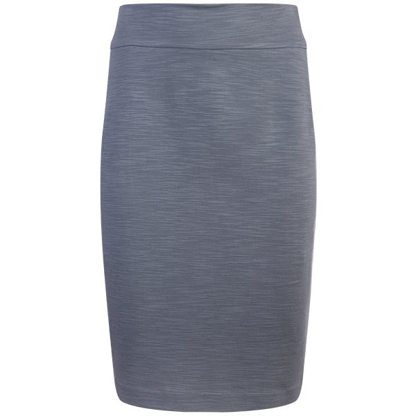Viscose Knit Pencil Skirt in Medium Grey Melange – Leggiadro display picture 1