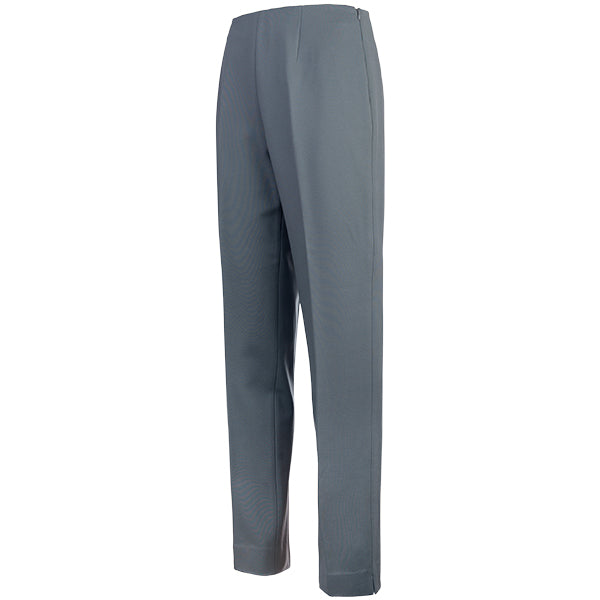 Viscose Knit Side Zip Pant in Medium Grey