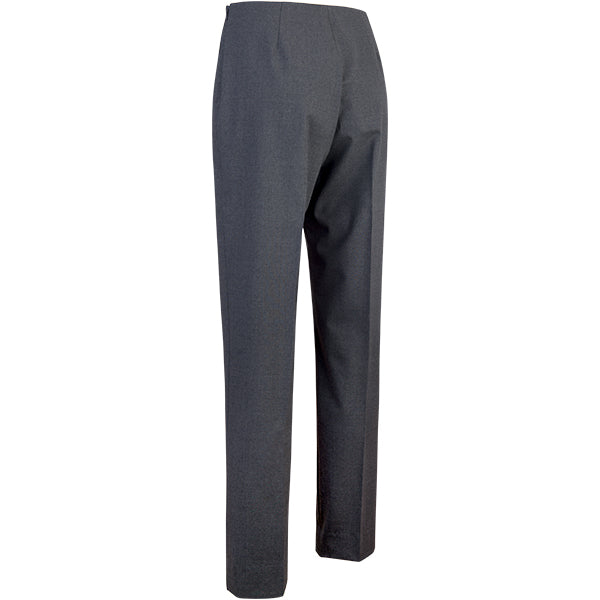 Classic Side Zip L/W Wool Pant in Medium Grey Melange