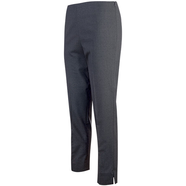 L/W Wool Short Classic Side Zip in Medium Grey Melange