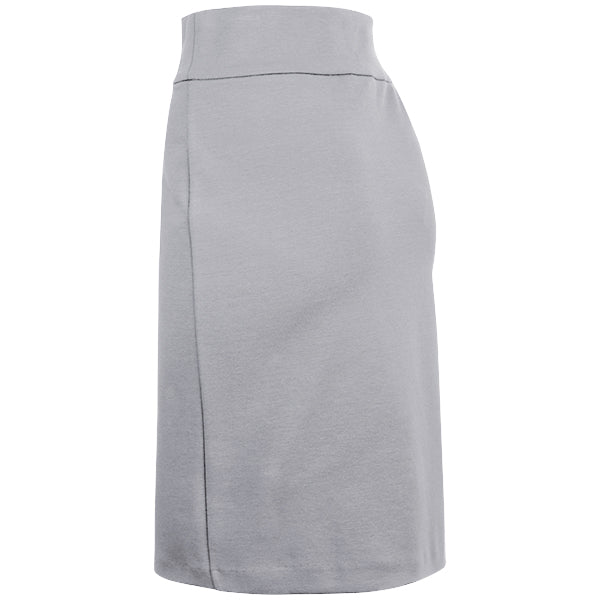 Cotton Knit Pull-on Skirt in Light Grey – Leggiadro display picture 1