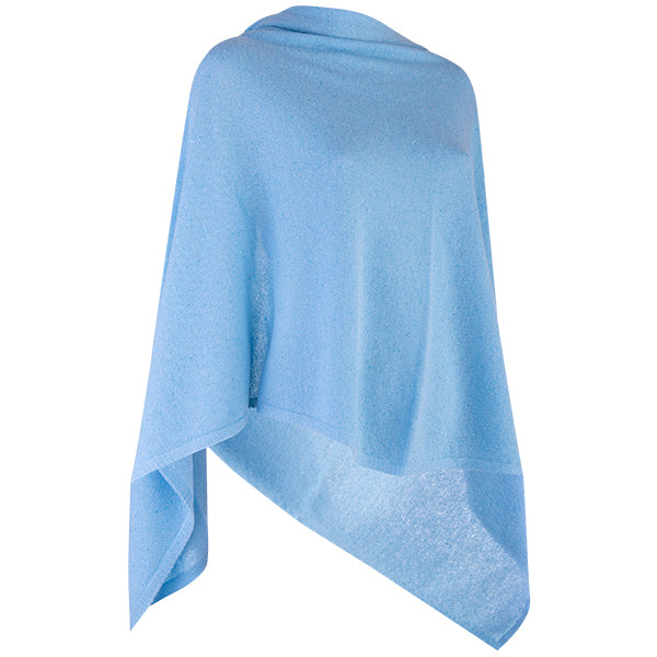 Cashmere Sequin Shawl in Turquoise