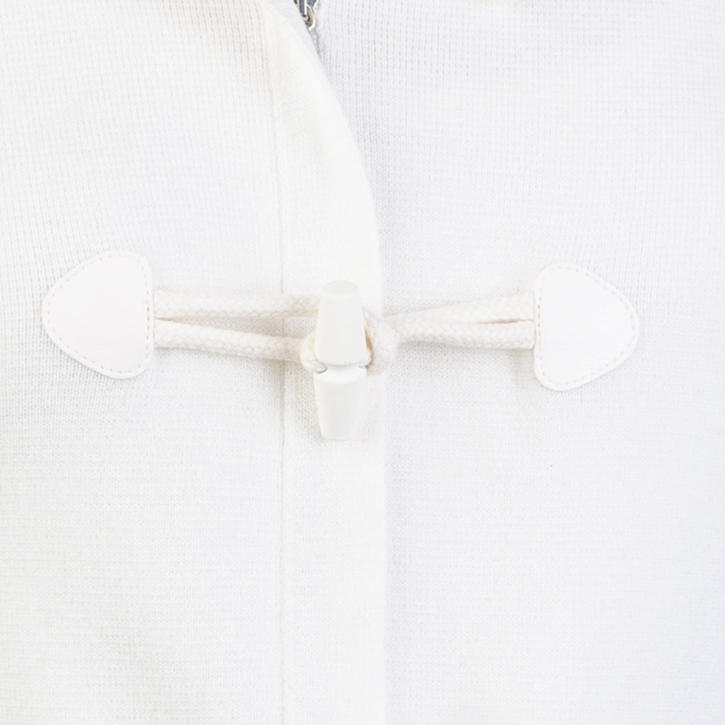 Toggle Sweater in White
