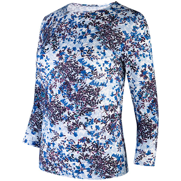 Viscose Shaped Knit Tee in Floral Beauty