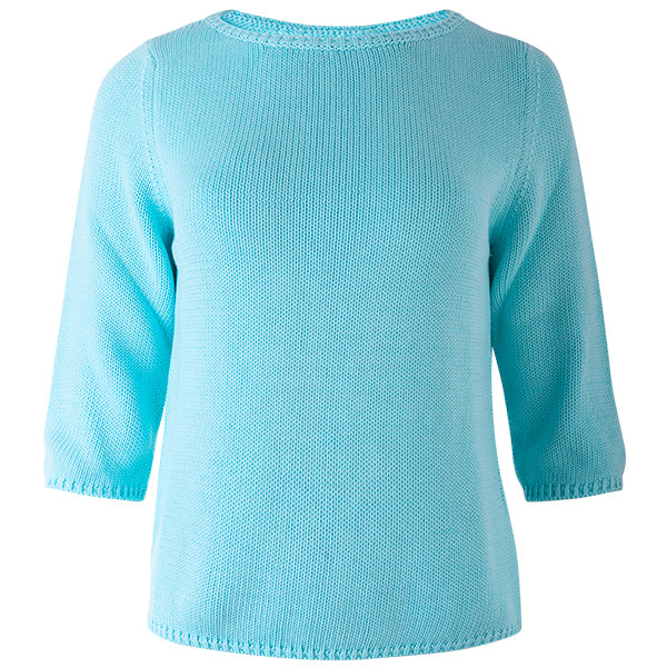 3/4 Sleeve Pullover in Dark Turquoise