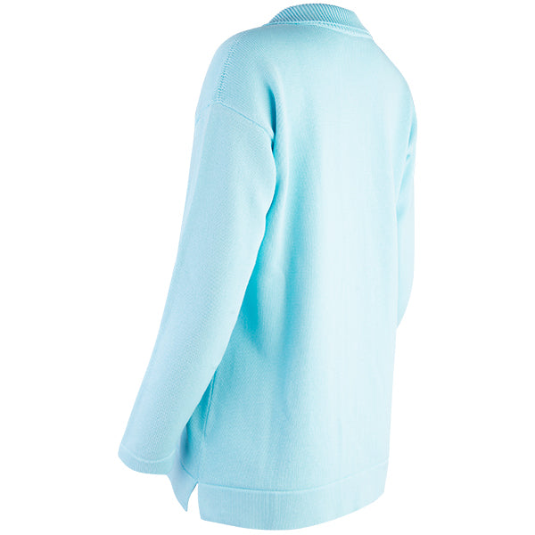 Boxy Cardigan in Light Turquoise