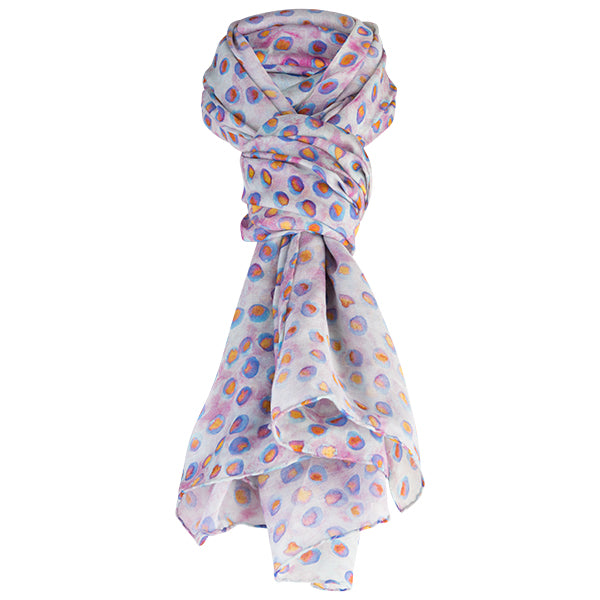 Printed Modal Cashmere Scarf in Glass Beads