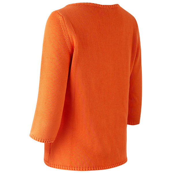 3/4 Sleeve Pullover in Orange