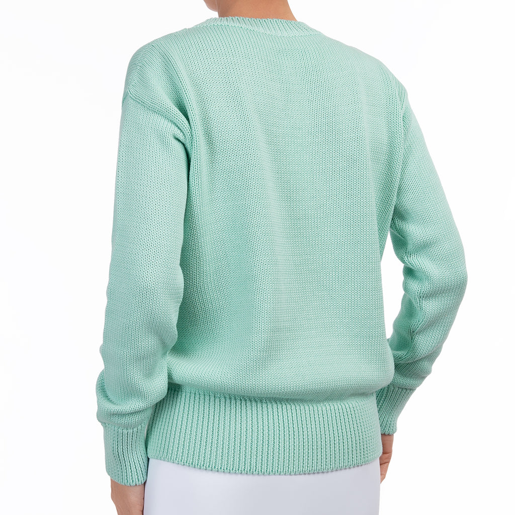 Oversized Round Neck Pullover in Mint