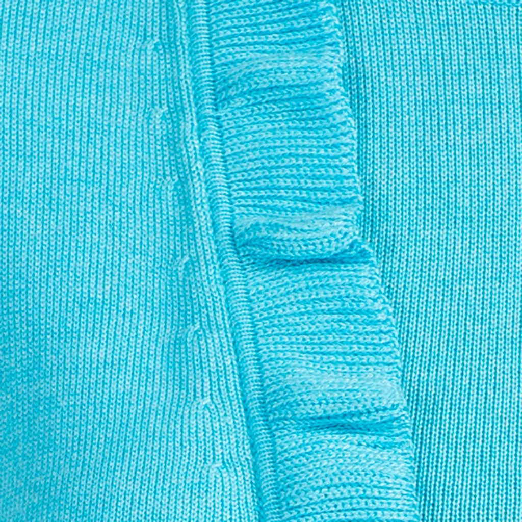 Silk Viscose Cardigan in Turquoise