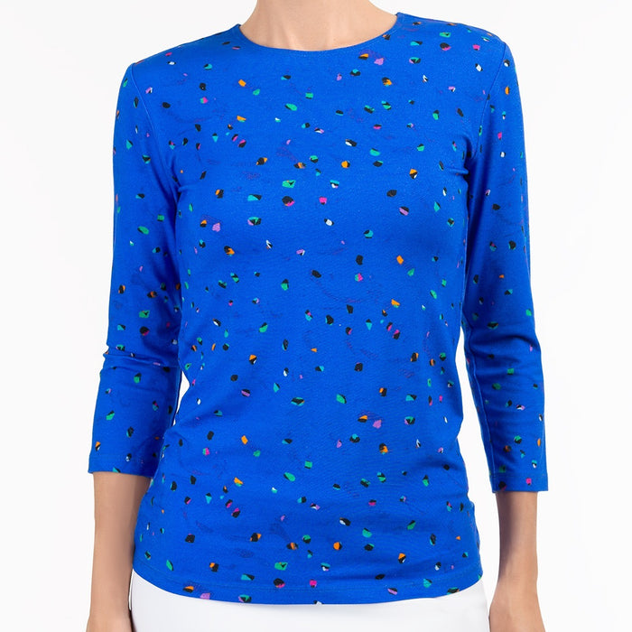 Shaped Knit Tee in Jeweled Beads