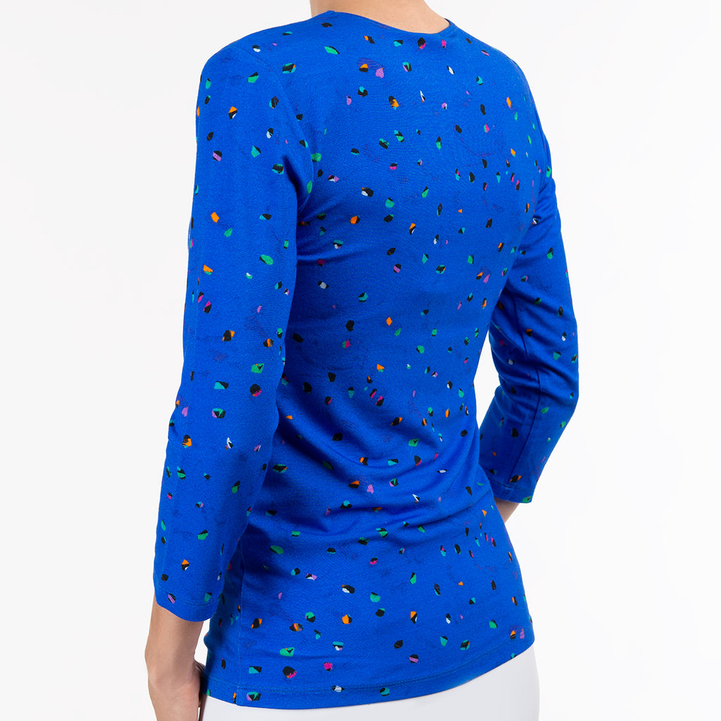 Shaped Knit Tee in Jeweled Beads