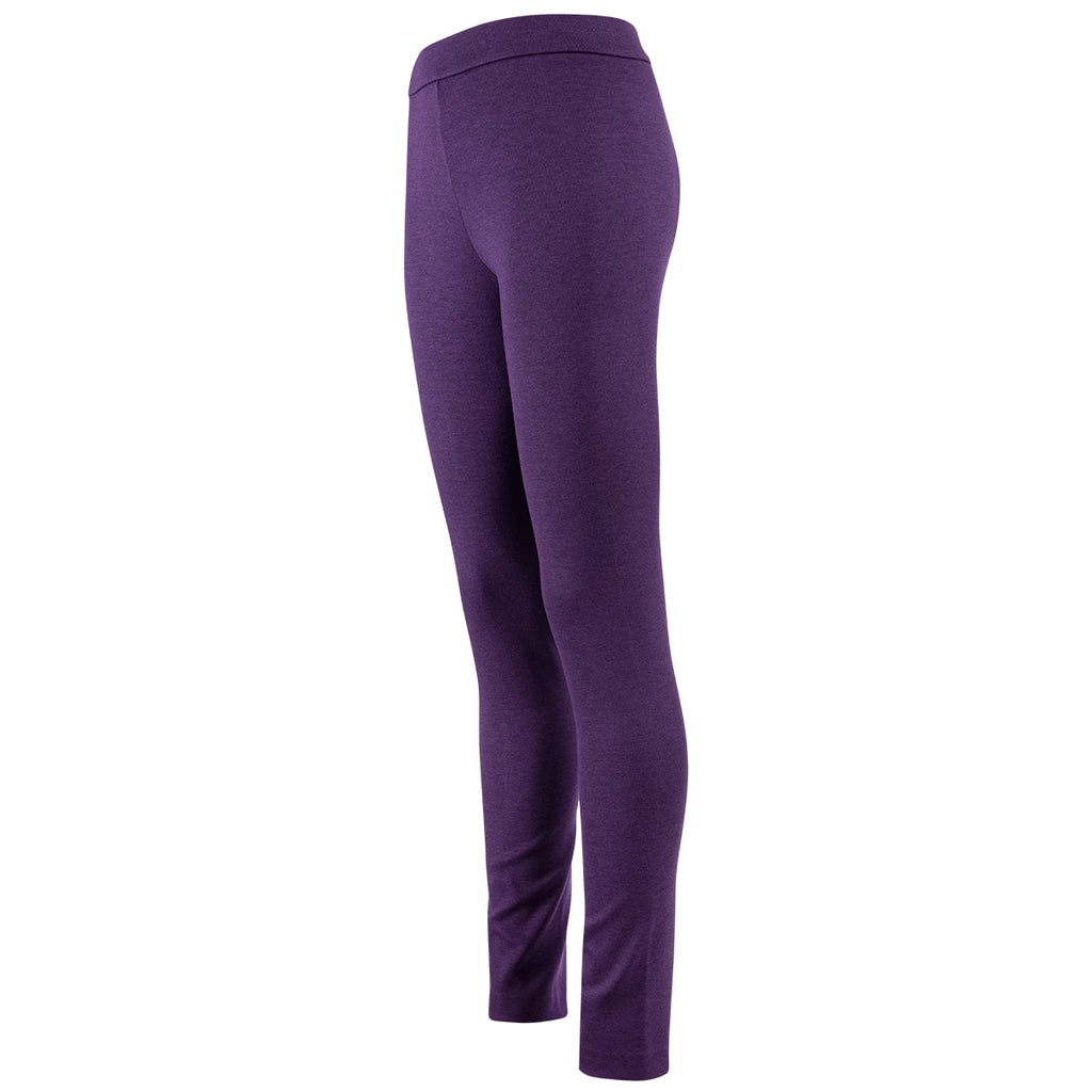 Melange Pull On Pant in Purple
