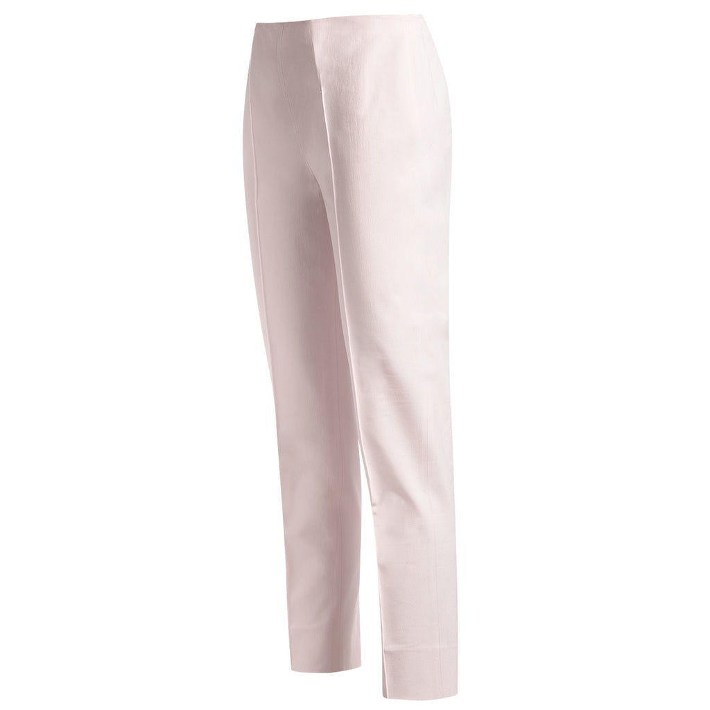 Cotton & Silk Shantung Pintuck Pant in Angelwing