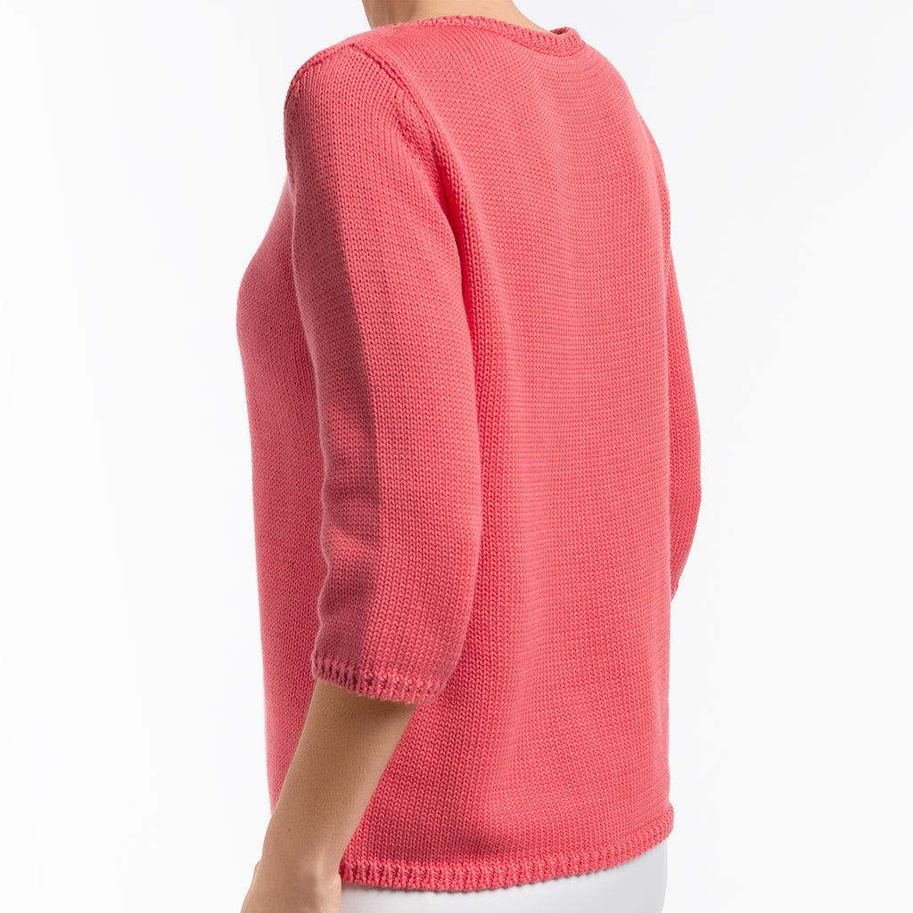 3/4 Sleeve Pullover in Sea Coral