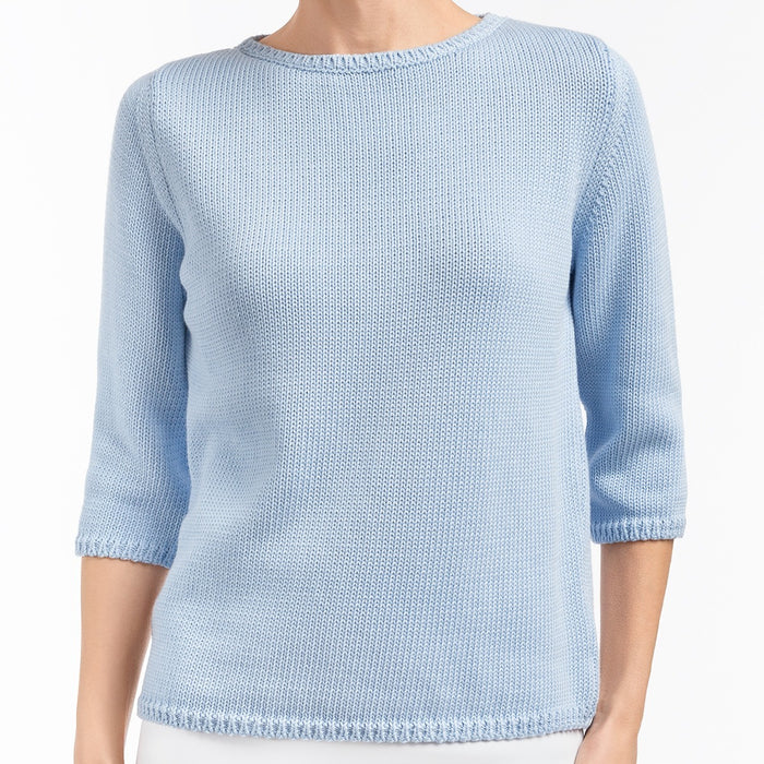 3/4 Sleeve Pullover in Cielo