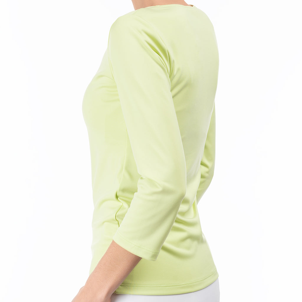Shaped Knit Tee in Key Lime