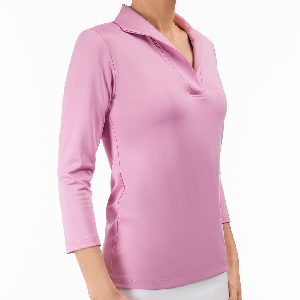 Polo Collar Shirt in Petal Pink