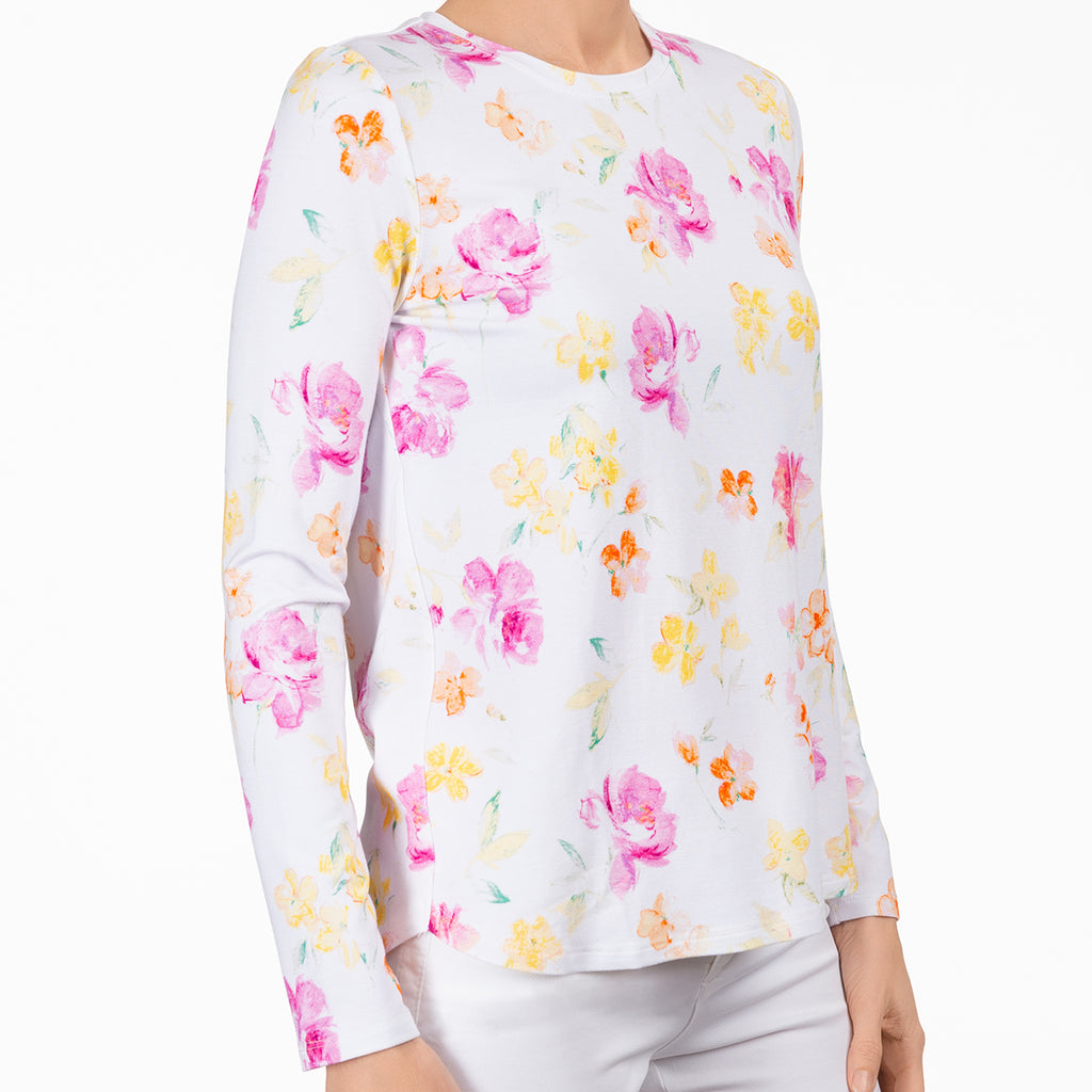 Relaxed Fit Tee in Brush Floral