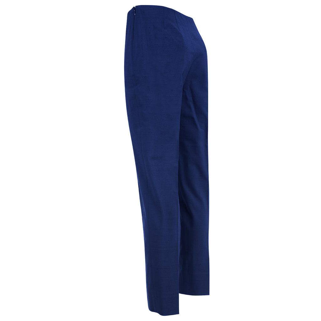 Shantung Pintuck Pant in Blue Ribbon