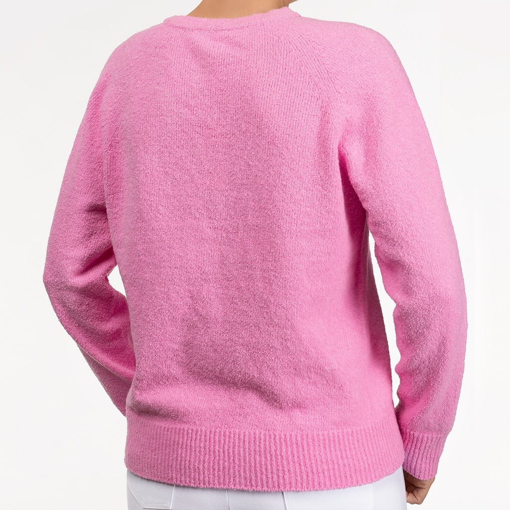 V Neck Pullover in Cameo Pink