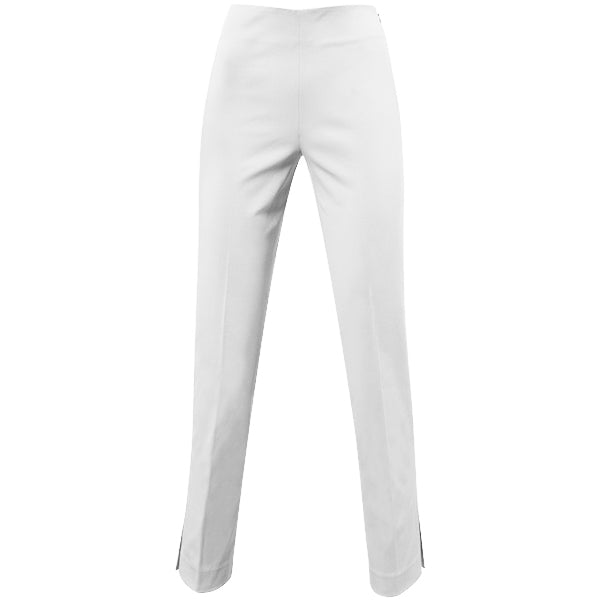 Classic Side Zip L/W Wool Pant in White