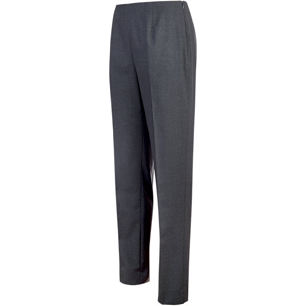 Classic Side Zip L/W Wool Pant in Medium Grey Melange