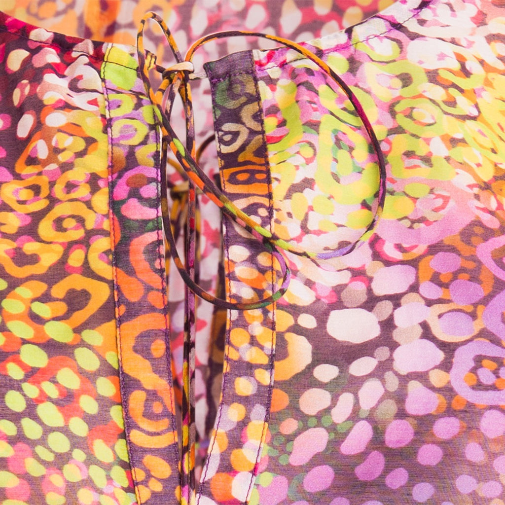 Printed Gypsy Blouse in Psychedelic Leopard