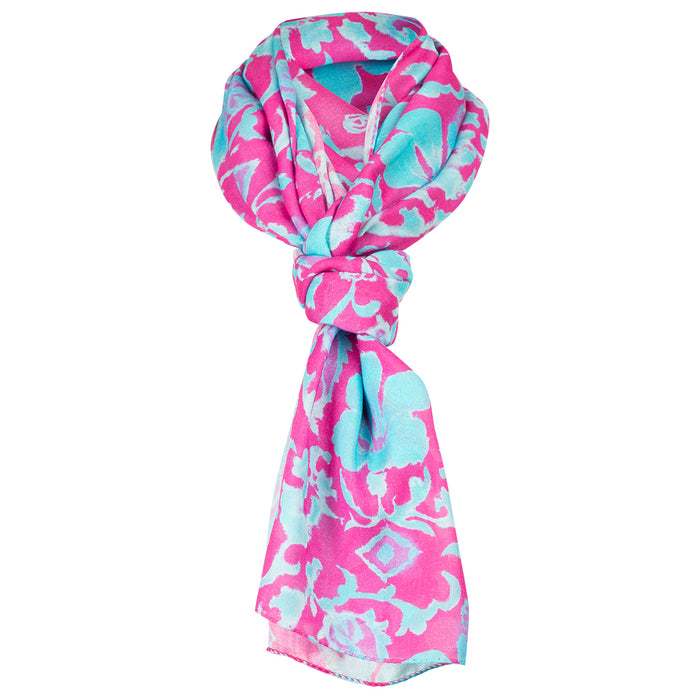 Cashmere & Modal Scarf in Passion Flowers