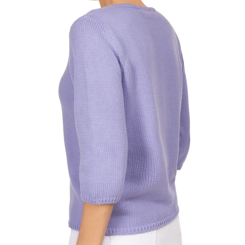 3/4 Sleeve Pullover in Wisteria