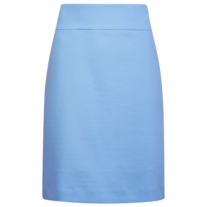 Cotton Knit Pull-on Skirt in Zen Blue
