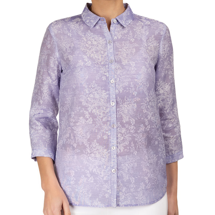 Jacquard Blouse in Lilac