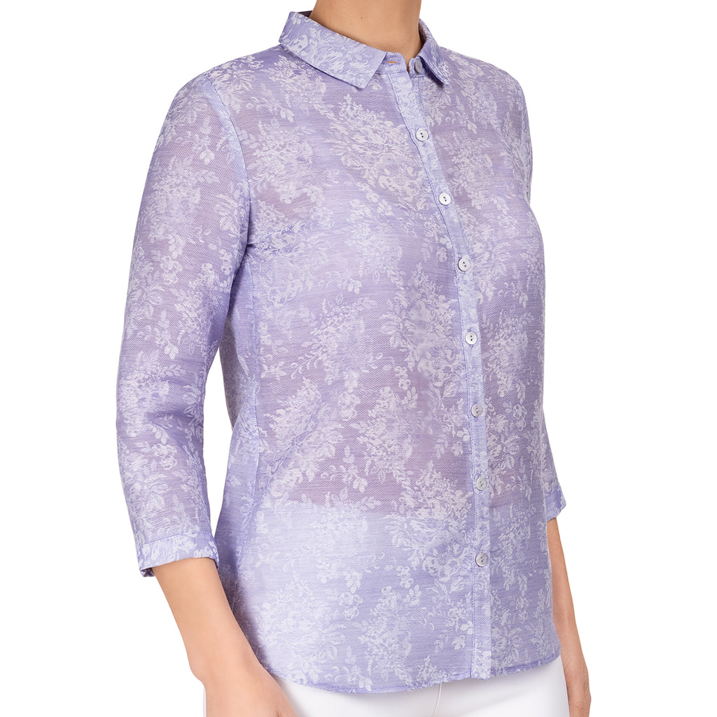 Jacquard Blouse in Lilac