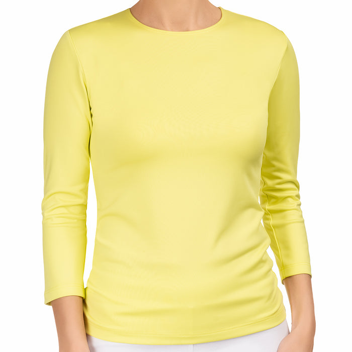 Shaped Knit Tee in Lime