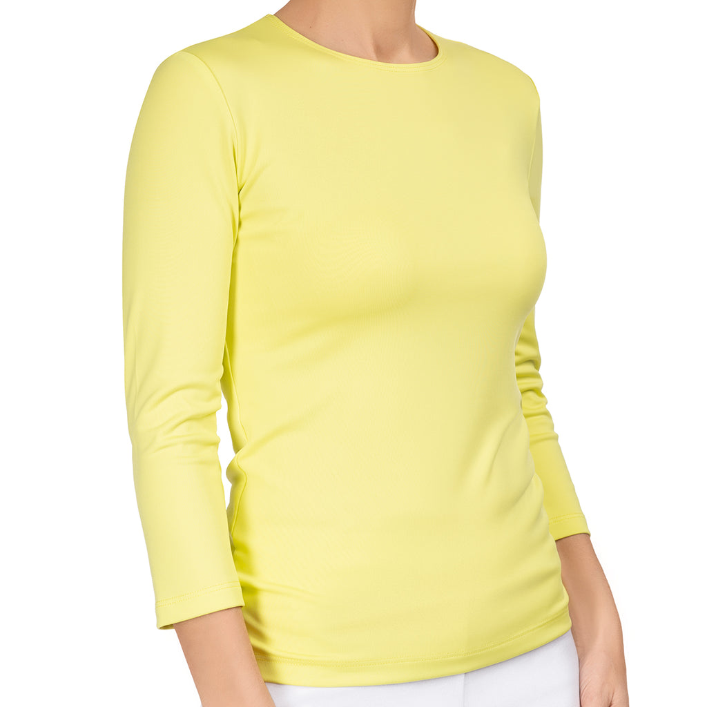 Shaped Knit Tee in Lime