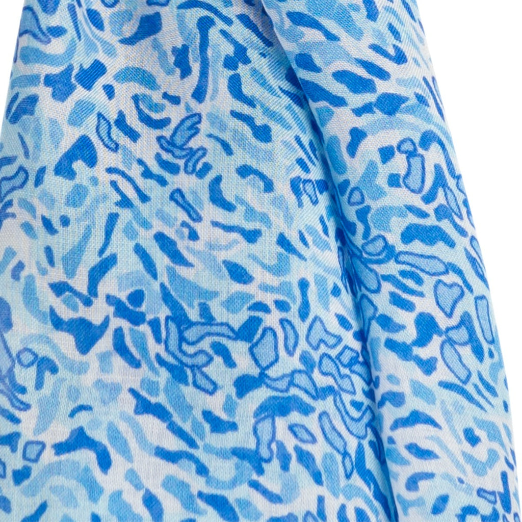 Silk & Modal Scarf in Blue Lagoon