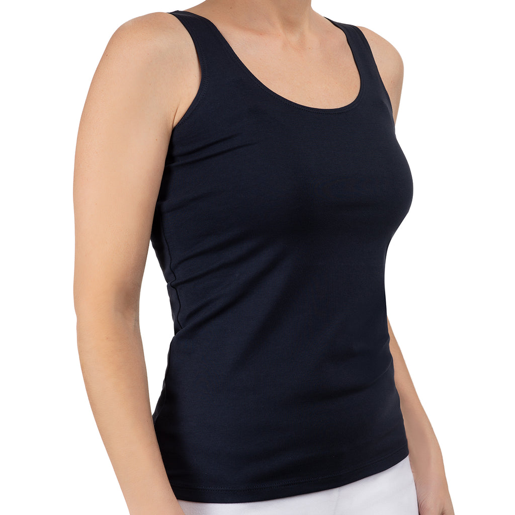 Long Tank Top in Navy (C)