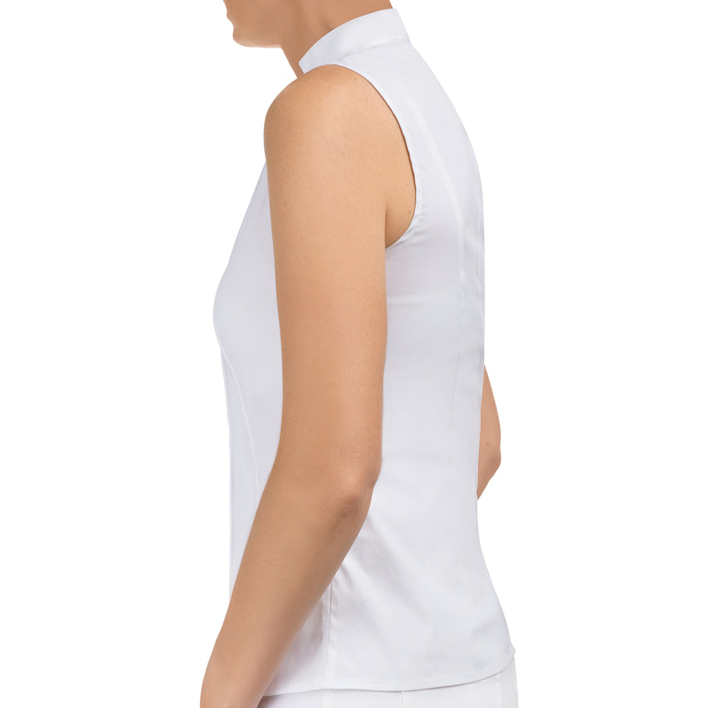 Sleeveless Vest Top in White