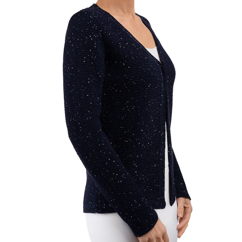 Pailletami Cardigan in Navy