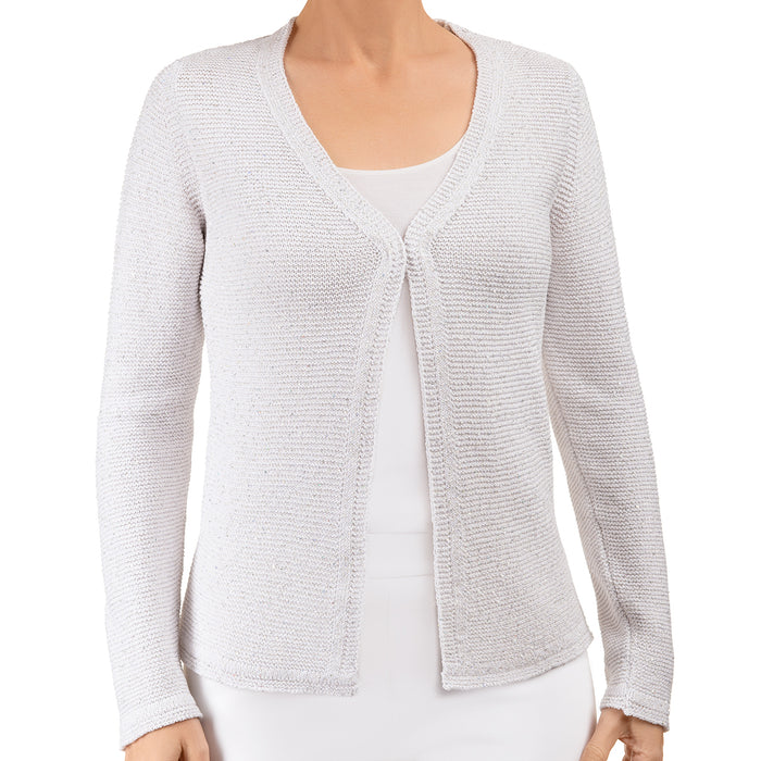 Pailletami Cardigan in White