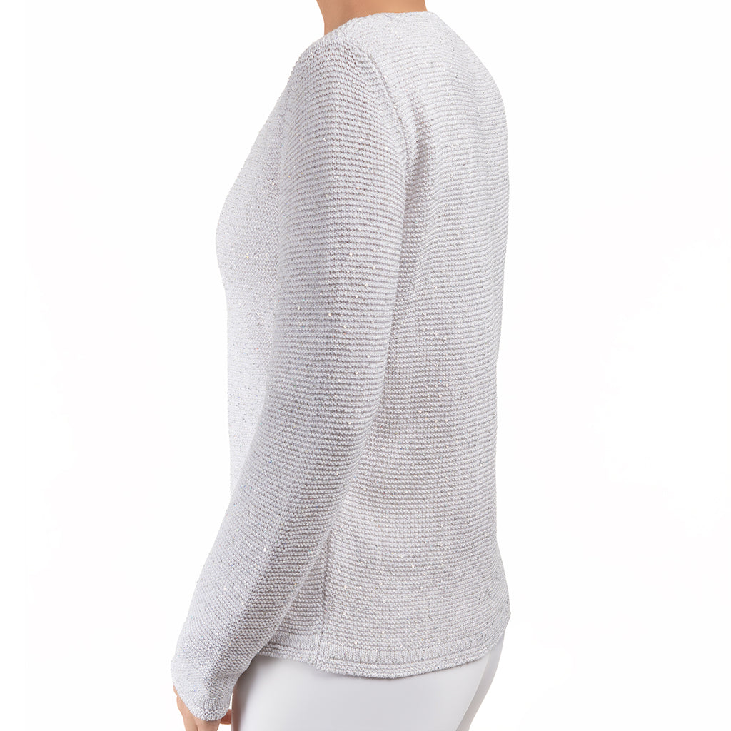 Pailletami Cardigan in White