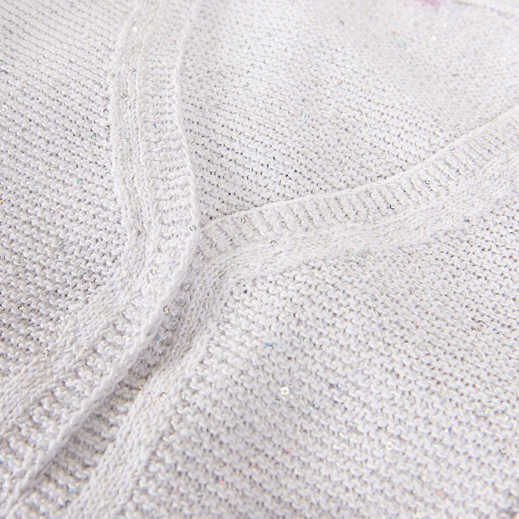 Pailletami Cardigan in White