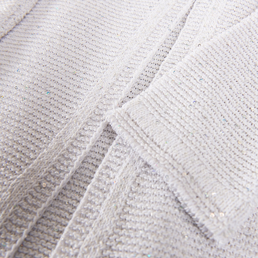 Pailletami Cardigan in White