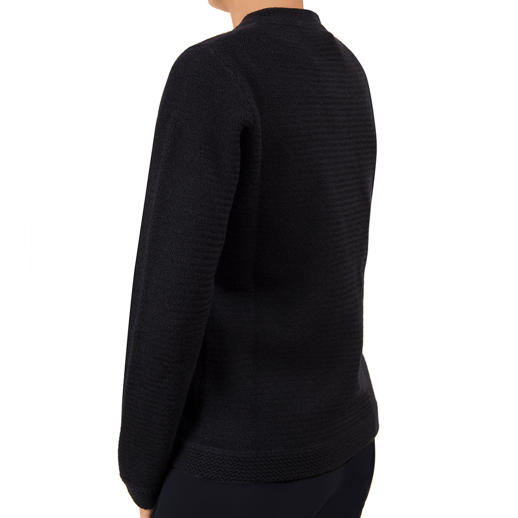 Traforato Trim Cardigan in Navy