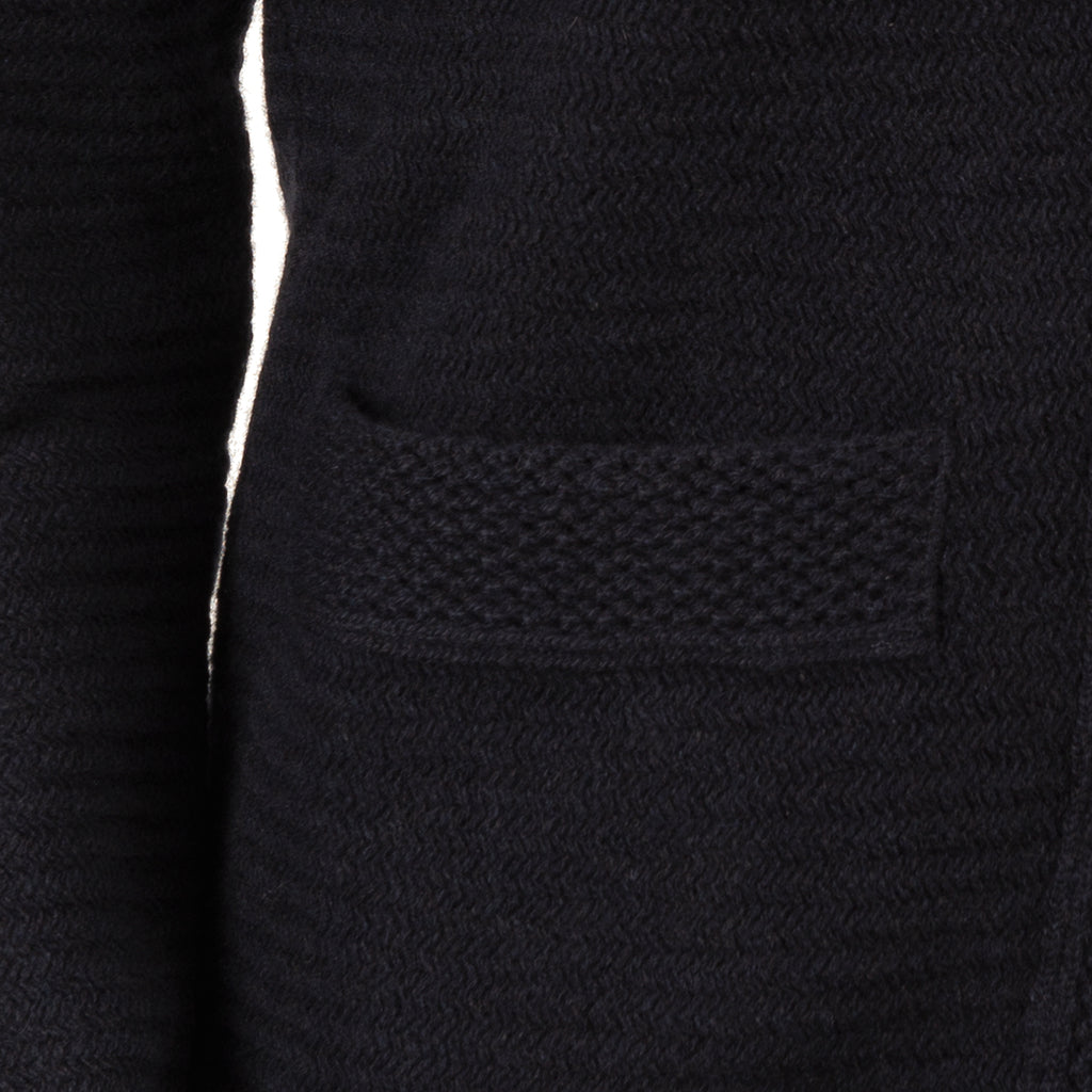 Traforato Trim Cardigan in Navy