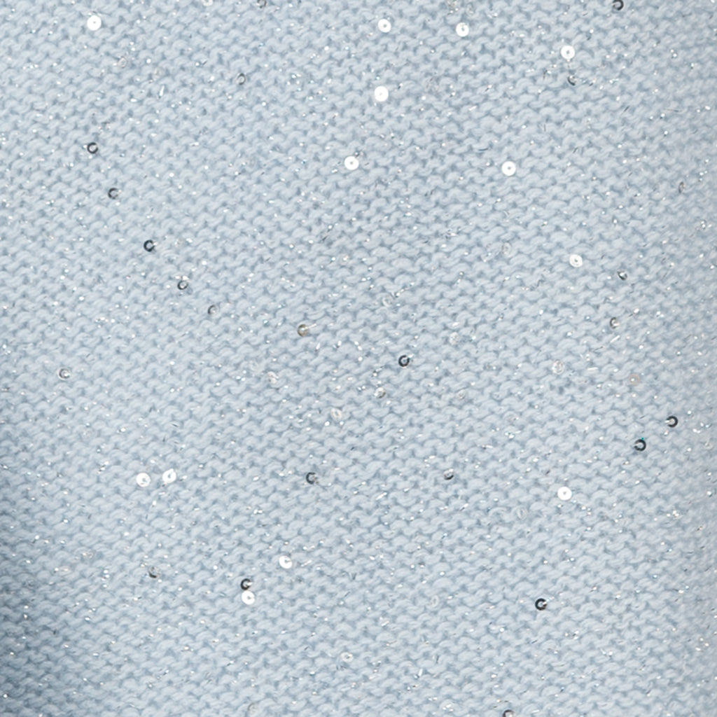 Sequin Cashmere & Wool Pullover in Pale Blue